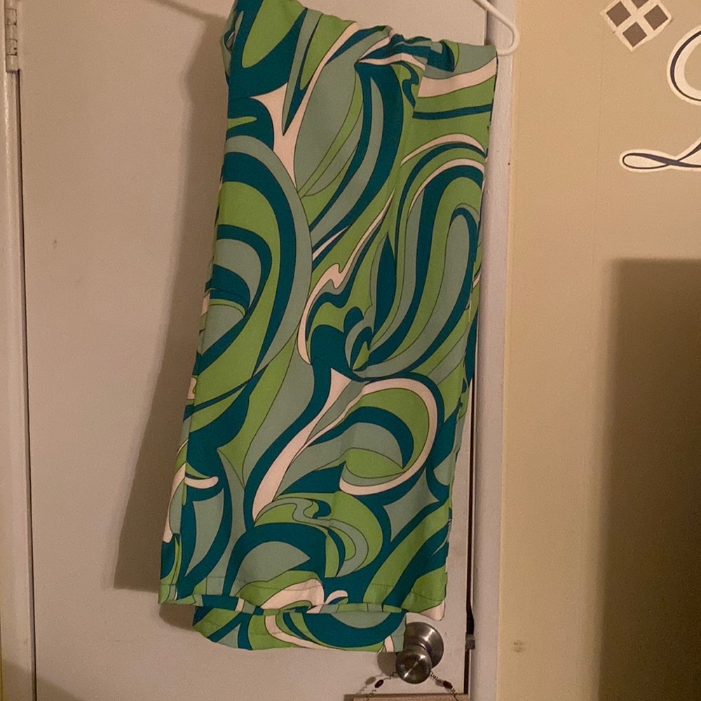 Dark and light green, white pants from BooHoo